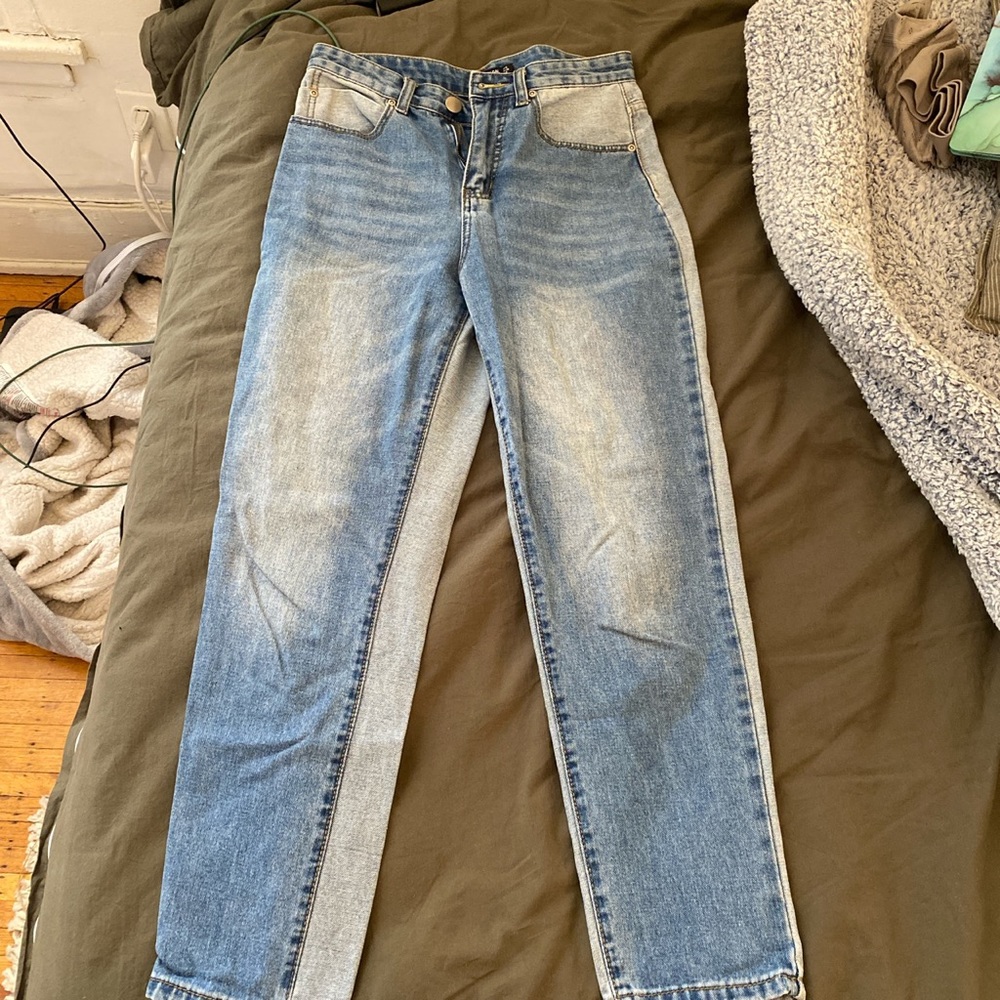 Nasty Gal color block jean